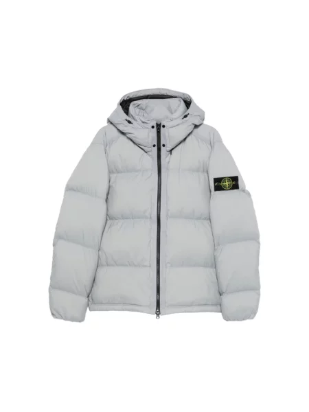 Kurtka Stone Island z kapturem z kamieniami szara