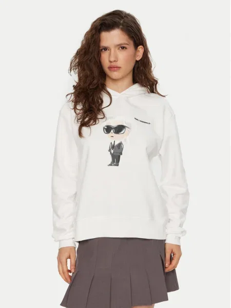 KARL LAGERFELD Суитшърт бял