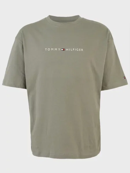 Футболка Tommy Hilfiger з лого оливкова