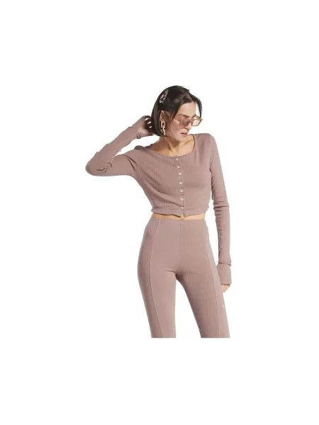 Dlouhé tričko s dlouhým rukávem Reebok Classic hnědé