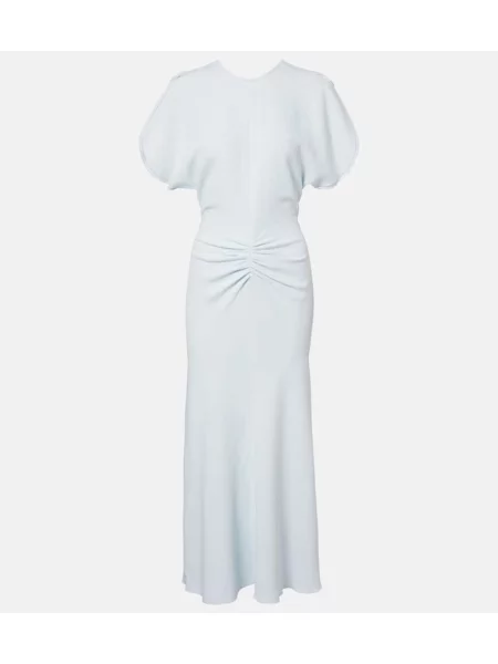 Rochie midi Victoria Beckham până la genunchi de costum albastru