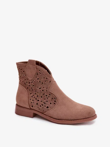 Botine S. Barski cu perforații kaki