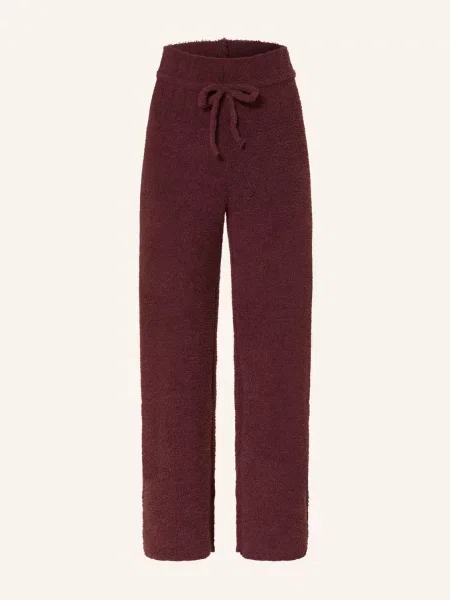 Nike Pletené Kalhoty Sportswear Phoenix Cozy Bouclé tmavě červená