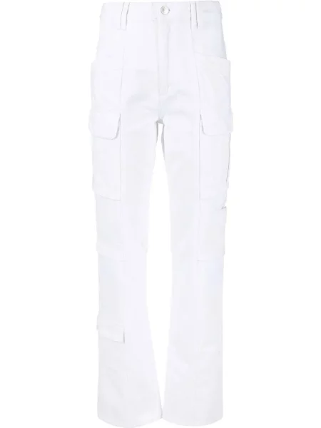 Blugi drepți Isabel Marant alb