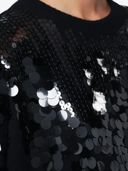 Pulover Roberto Collina cu paiete negru