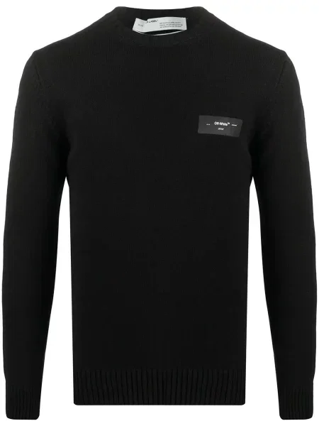 Pulover Off-white cu imagine alb