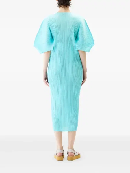 Odgovarati haljina Pleats Please Issey Miyake plava