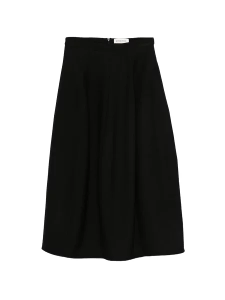 Fustă midi Gentry Portofino în linie A negru