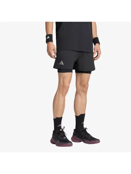 Σορτς adidas Tennis Climacool Shorts & Tight Set Black S μαύρο