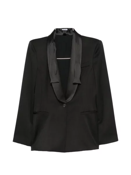 Geacă Brunello Cucinelli din satin cu rever negru