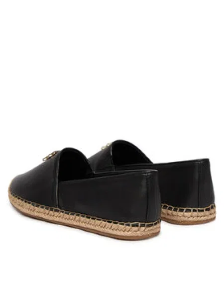 Espadrilky Tommy Hilfiger Th Logo Leather Espadrille čierna