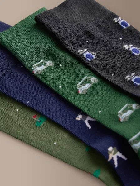 Next Șosete bleumarin / gri / verde închis alb