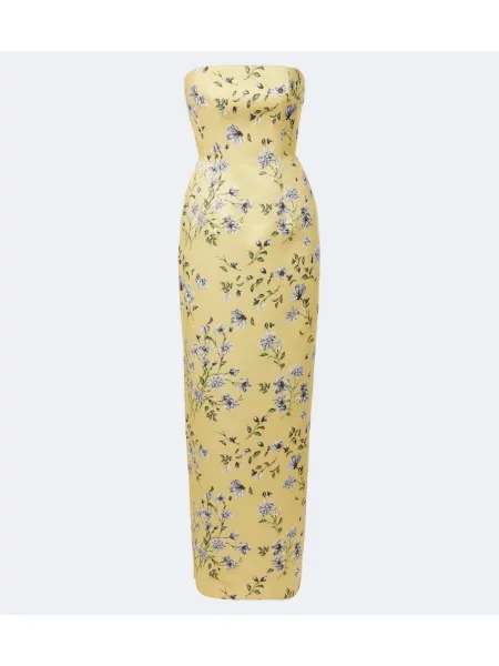 Rochie Emilia Wickstead cu model floral galben