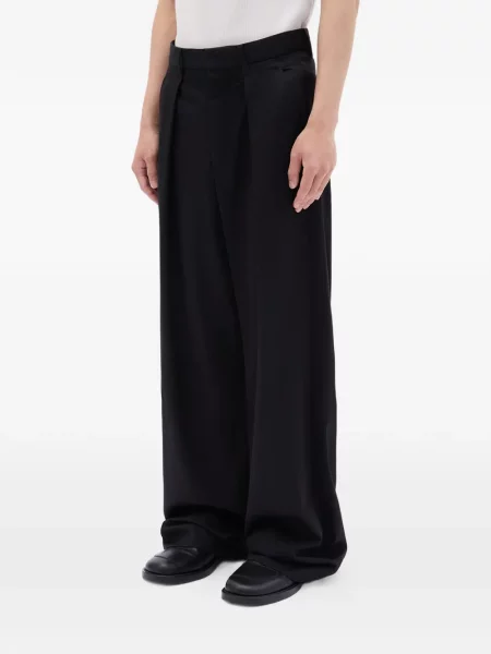 Pantaloni Ann Demeulemeester plisate negru