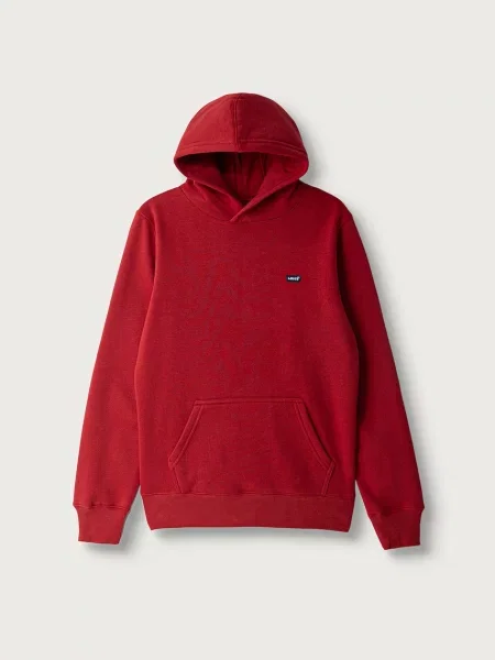 Levi's dukserica sa kapuljačom za djecu s pamukom MINI BATWING HOODIE crvena