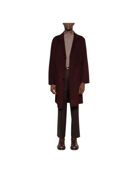 Płaszcz wełniany Amaránto wełniany czerwony