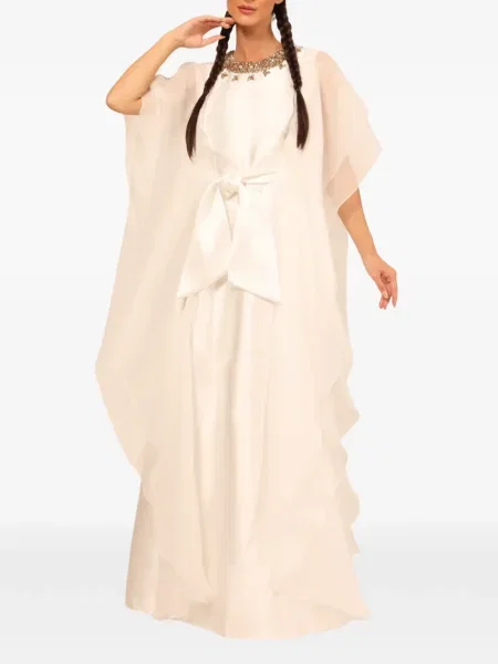 Rochie maxi Baruni de costum alb