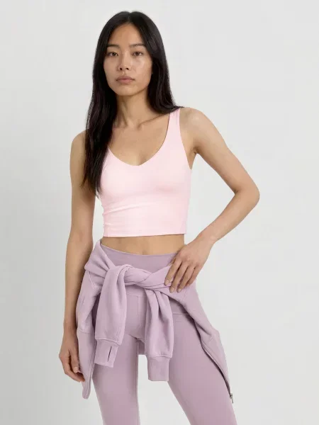 Top Lululemon do jogi różowy