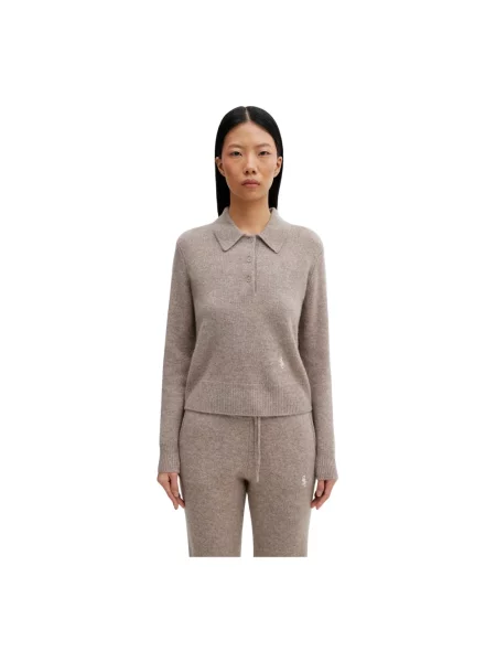 Sweter Sporty And Rich wełniany beżowy