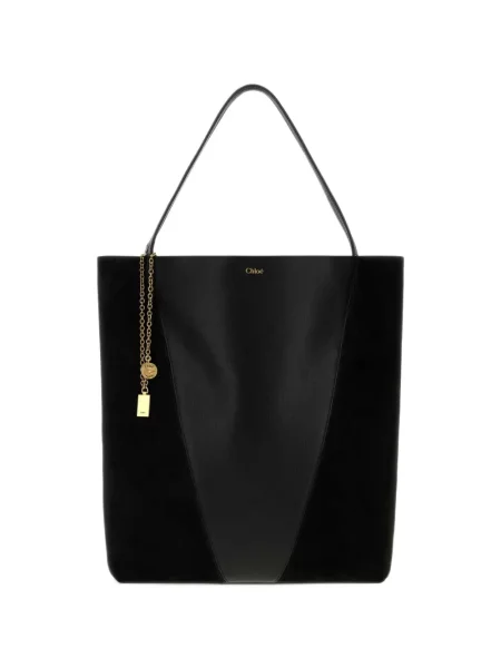 Kožená shopper kabelka Chloé černá