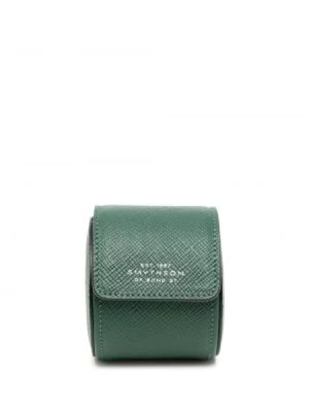Ceas Smythson din piele verde