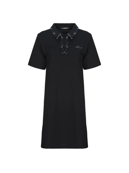 Obleka mini obleka Karl Lagerfeld črna