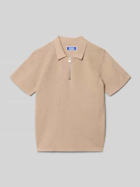 Koszulka polo w dzianinowym wyglądzie krój regular fit model Max' Jack & Jones