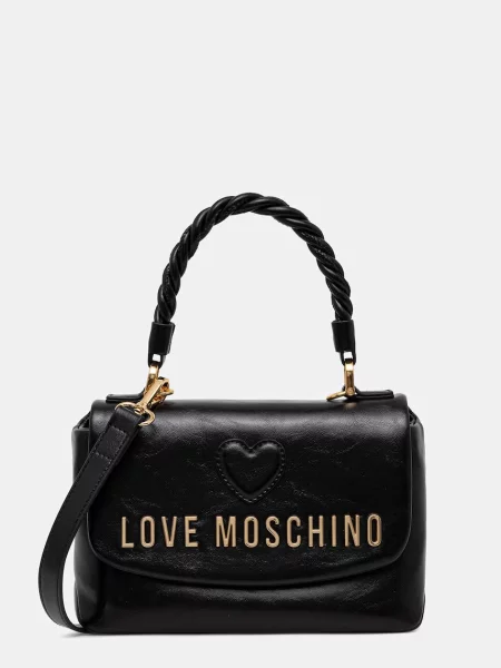 Love Moschino keresztpántos táska női bőr fekete