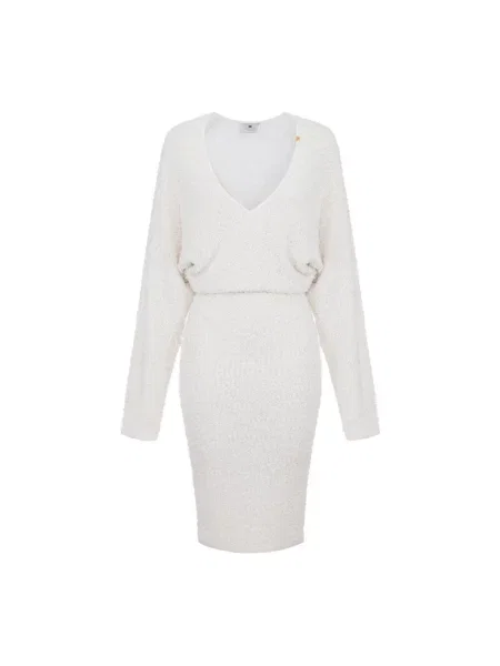 Sukienka midi Elisabetta Franchi beżowa
