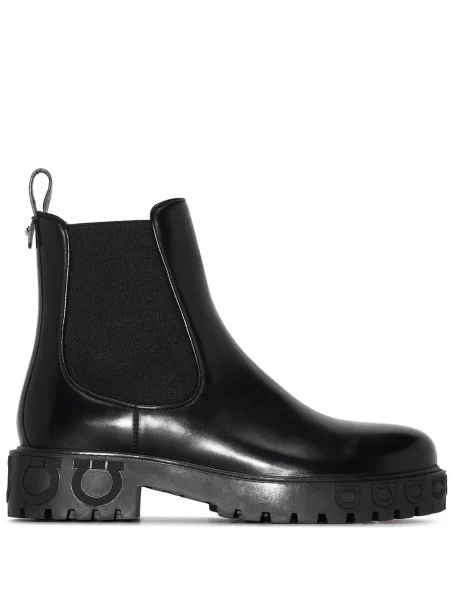 Botine chelsea Salvatore Ferragamo negru