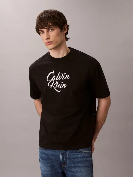 Calvin Klein Jeans Tricou / alb negru