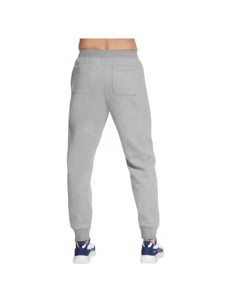 Pletené jogger nohavice Skechers sivá