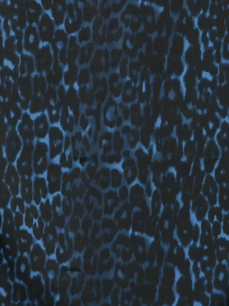 Fular Lanvin de mătase cu imagine cu model leopard albastru