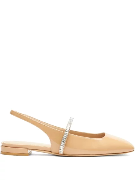 Μπαλαρίνες Stuart Weitzman με ανοιχτό τακούνι με πετραδάκια
