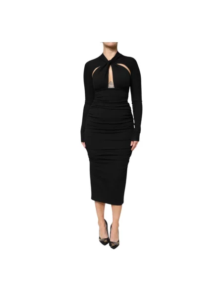 Sukienka midi Dolce And Gabbana czarna