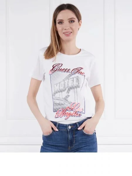 GUESS Tricou alb