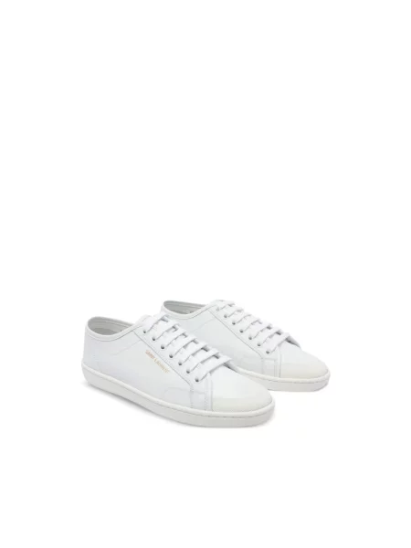 Sneakersy Saint Laurent sznurowane z nadrukiem białe