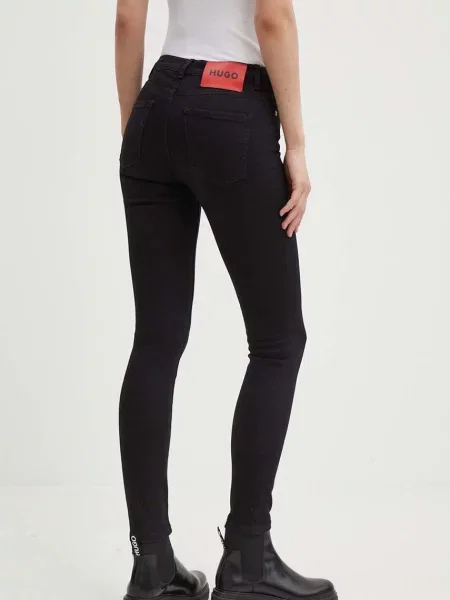 HUGO Red Jeans denim negru