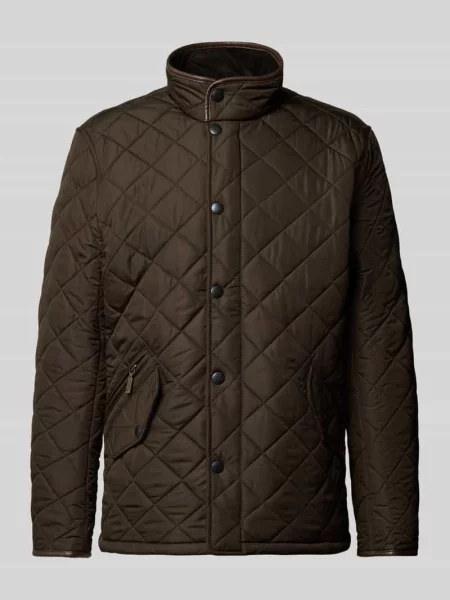 Kurtka pikowana z pikowaniem w romby model POWELL' Barbour oliwkowa