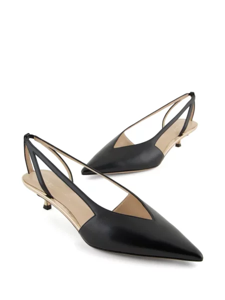 Pantofi cu toc Giorgio Armani din piele negru