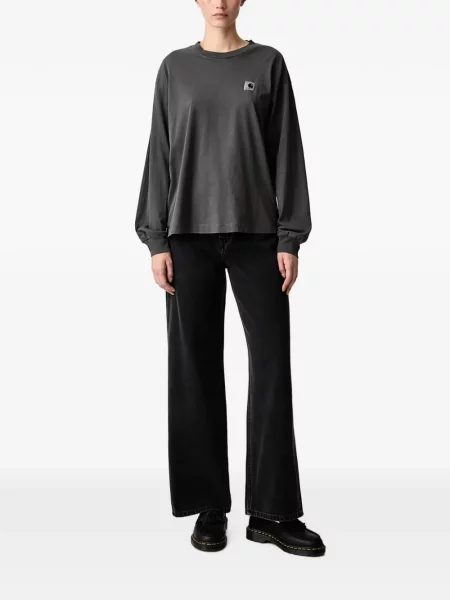 Μακρύς μπλούζα Carhartt Wip με αυτόγραφο μαύρο