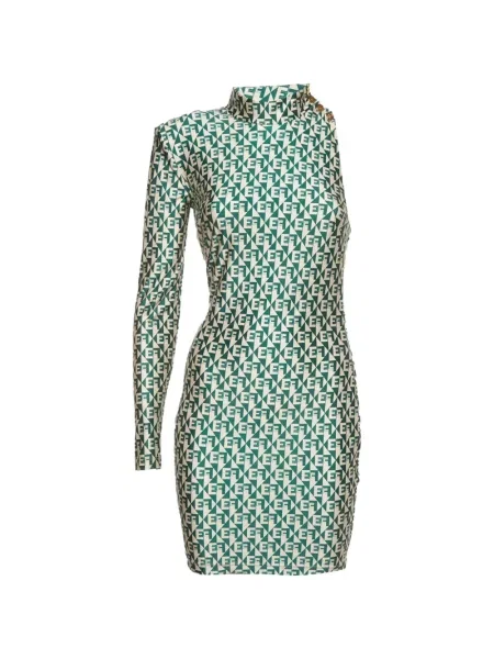 Rochie mini Elisabetta Franchi cu un umăr gol verde