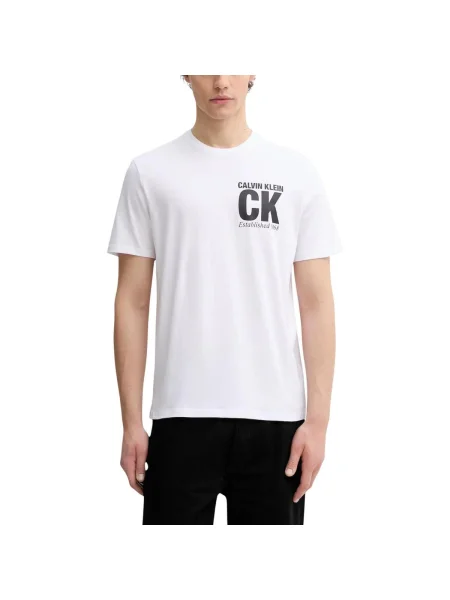 Calvin Klein Tričko / biela čierna