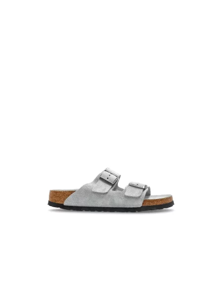 Birkenstock klapki zamszowe Arizona zielone