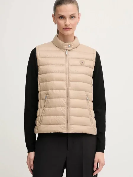 Пухен елек Tommy Hilfiger преходен модел бежово