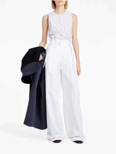 Iš natūralios odos palaidinė be rankovių Proenza Schouler White Label balta