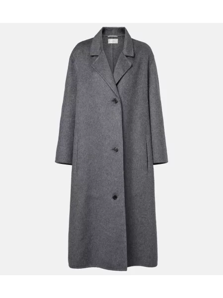 Palton The Row din cașmir gri