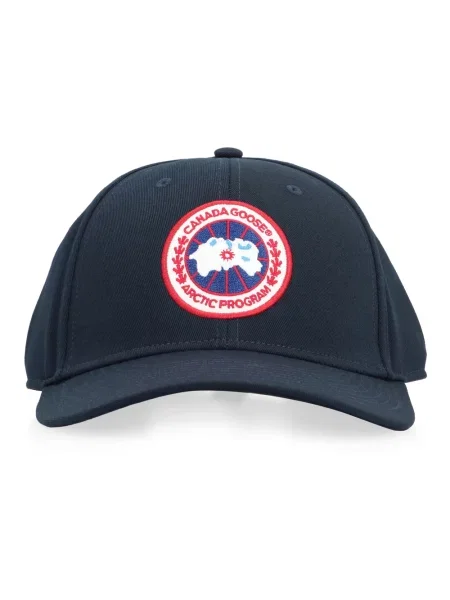 Czapka z daszkiem Canada Goose z logo niebieska