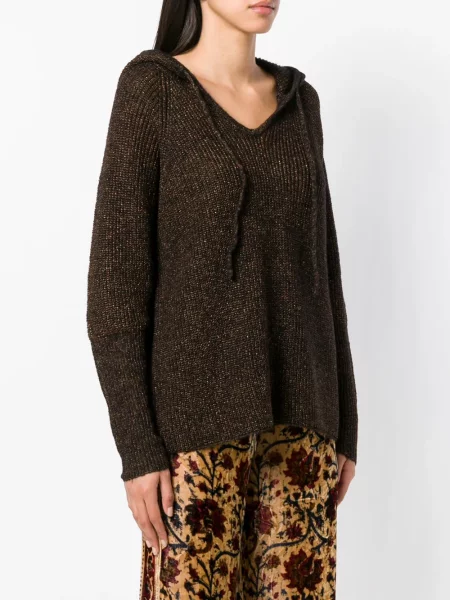 Dzianinowy sweter Mes Demoiselles brązowy