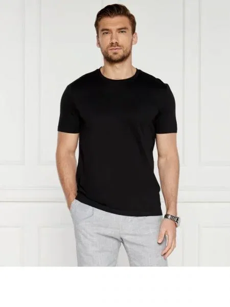 BOSS BLACK Póló Tessler | mercerised fekete